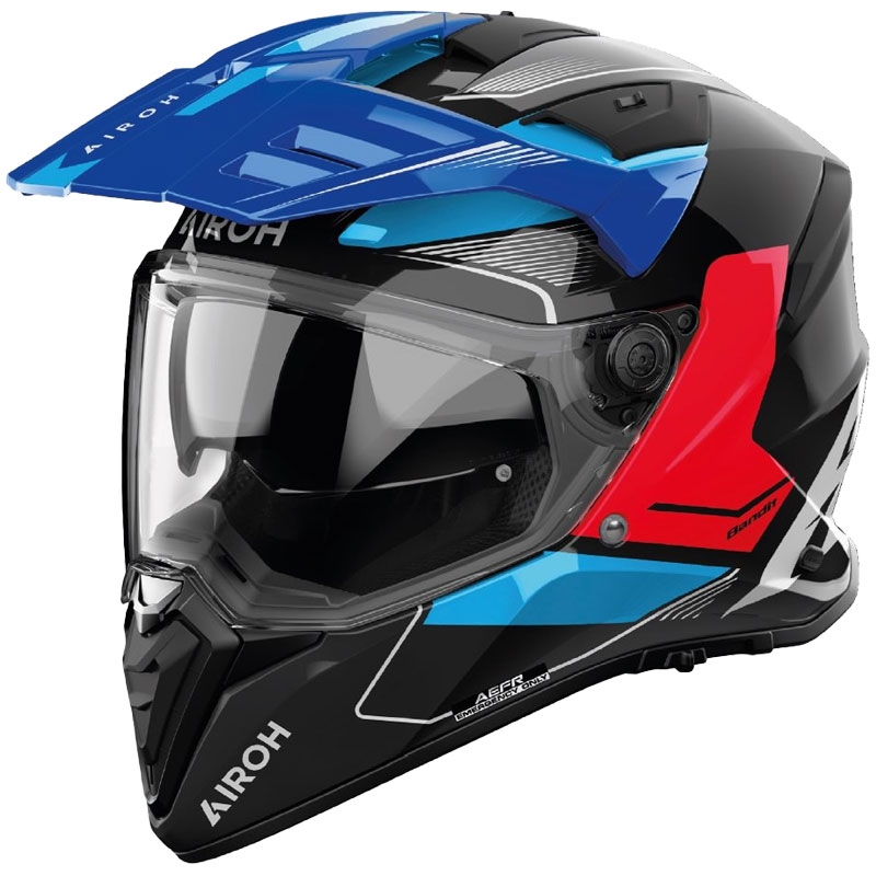 Enduro šalmas motociklui Airoh Bandit Tune mėlynai raudonas