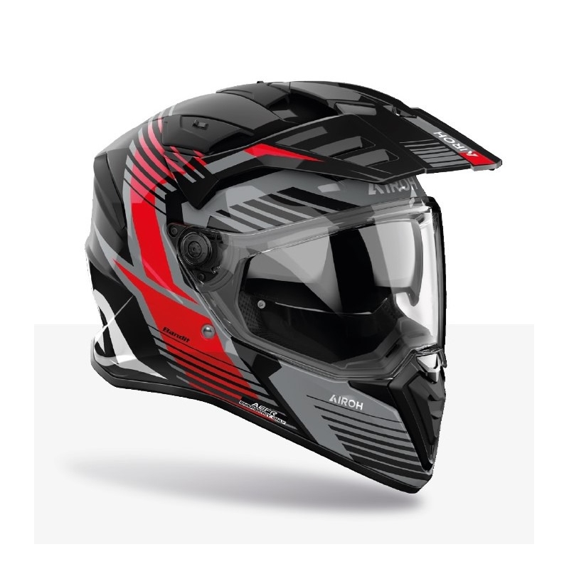 Enduro motociklininko šalmas Airoh Bandit Spicy red