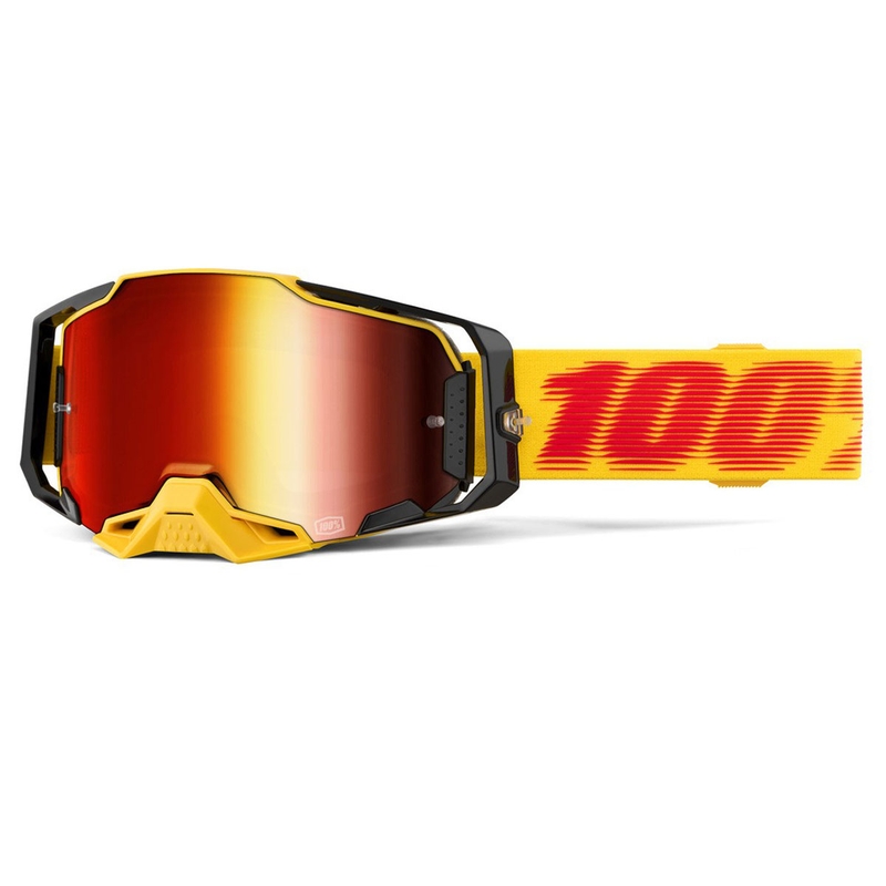 Motokroso akiniai 100% ARMEGA Tetsu su raudonu stiklu