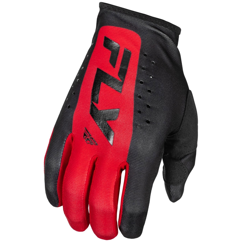 FLY Racing Lite motokroso pirštinės juodos-raudonos