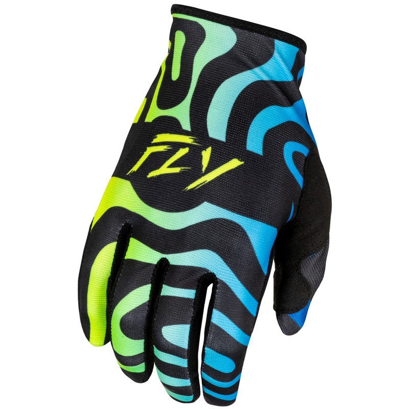 Motokroso pirštinės FLY Racing Lite blue-blue-yellow