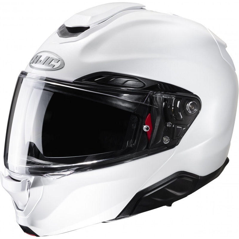 HJC RPHA 91 Solid pearl white flip-up motociklininko šalmas