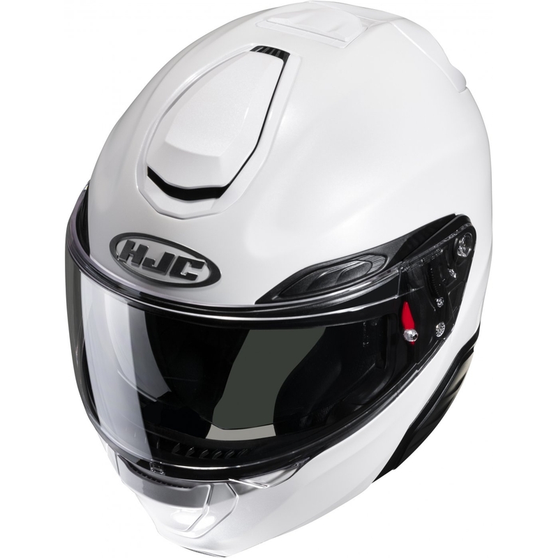 HJC RPHA 91 Solid pearl white flip-up motociklininko šalmas
