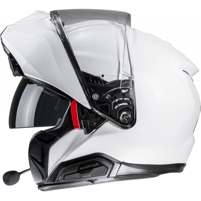 HJC RPHA 91 Solid pearl white flip-up motociklininko šalmas