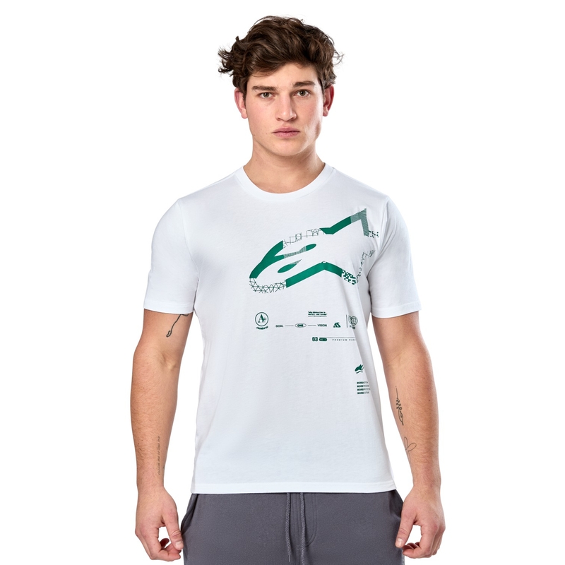 Marškinėliai Alpinestars Geografica CSF white