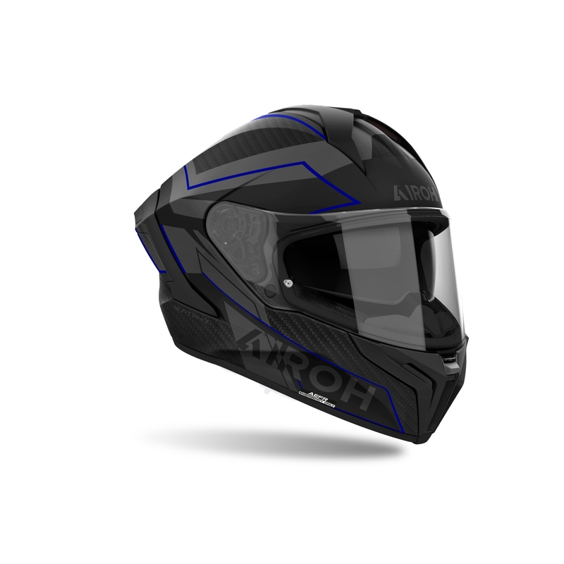 Integruotas motociklininko šalmas "Airoh MATRYX Sentinel" matinės mėlynos spalvos