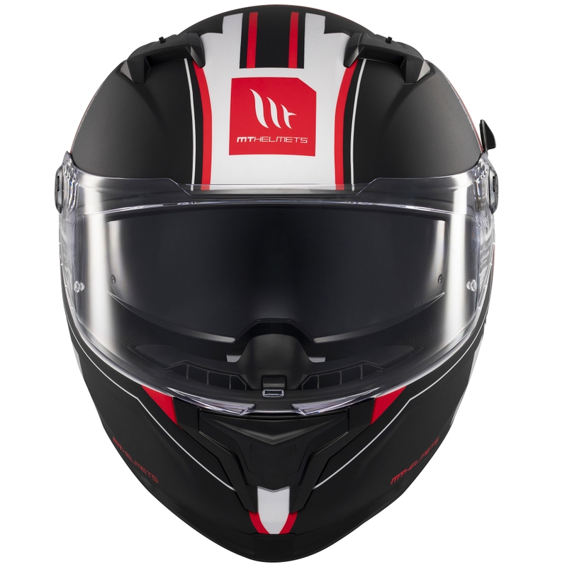 MT Braker SV Charm integralus motociklininko šalmas matinės juodos ir baltos spalvos