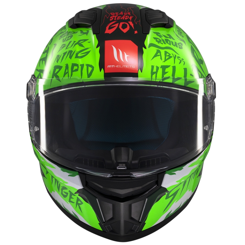 MT Stinger 2 Ardent integralus motociklininko šalmas žalias