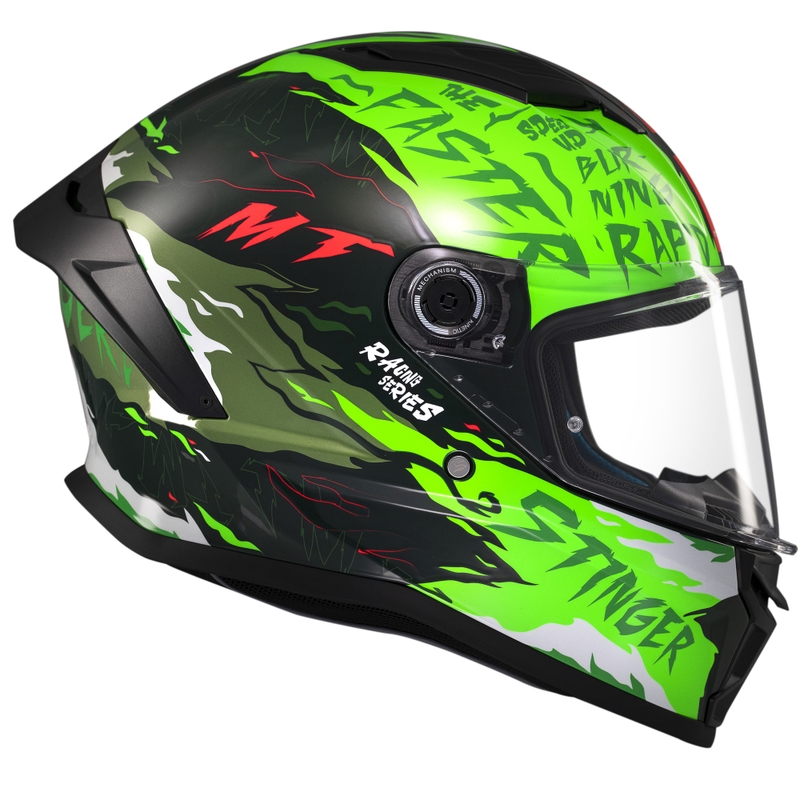 MT Stinger 2 Ardent integralus motociklininko šalmas žalias