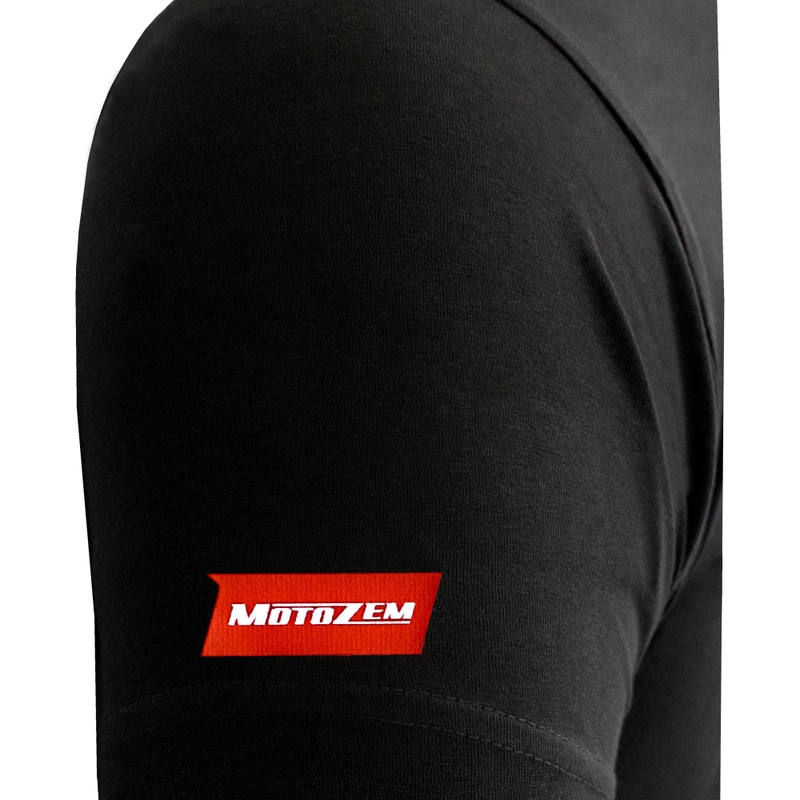 MotoZem marškinėliai Man tiesiog reikia važiuoti juodais marškinėliais