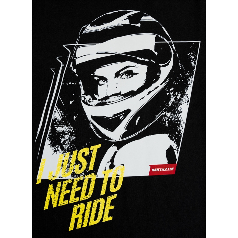 Moteriški MotoZem Girl marškinėliai black