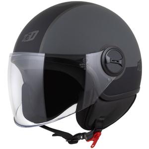 Atviras motociklininko šalmas ZED C35 pilkai juodas matinis
