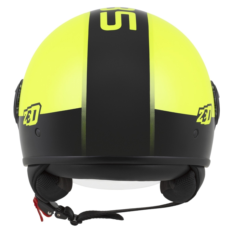 Atviras motociklininko šalmas ZED C35 fluo geltona-juoda