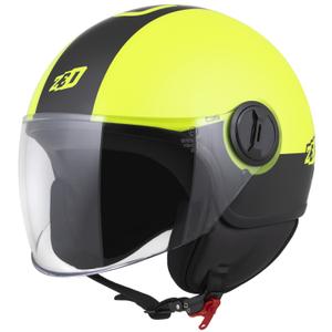 Atviras motociklininko šalmas ZED C35 fluo geltona-juoda