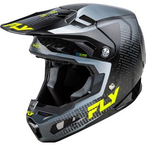 Motokroso šalmas motociklui FLY Racing Formula S Carbon pilka-fluo geltona