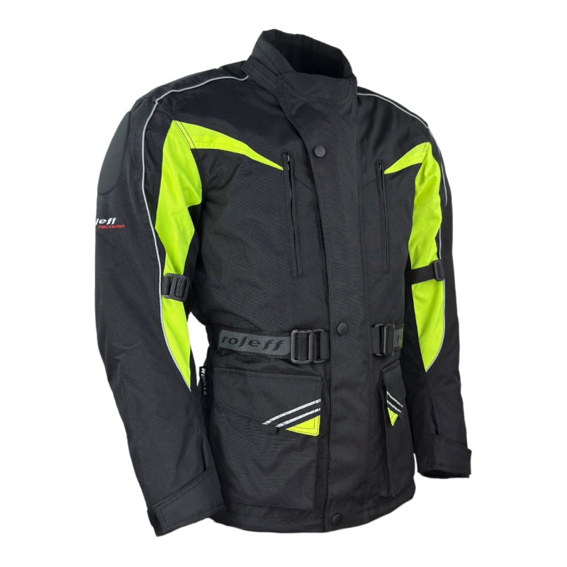 Motociklininko striukė Roleff Kodra black-fluo yellow