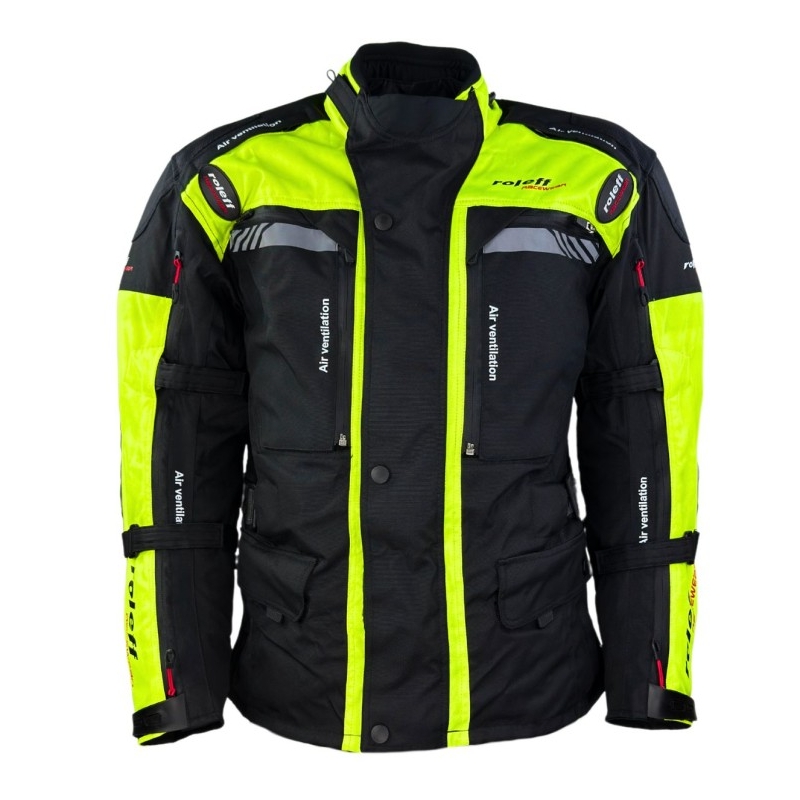 Motociklininko striukė Roleff Kodra Enduro black-fluo yellow