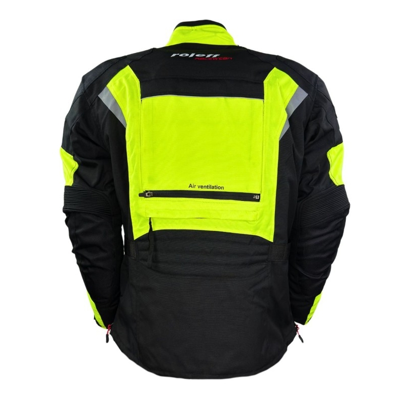 Motociklininko striukė Roleff Kodra Enduro black-fluo yellow