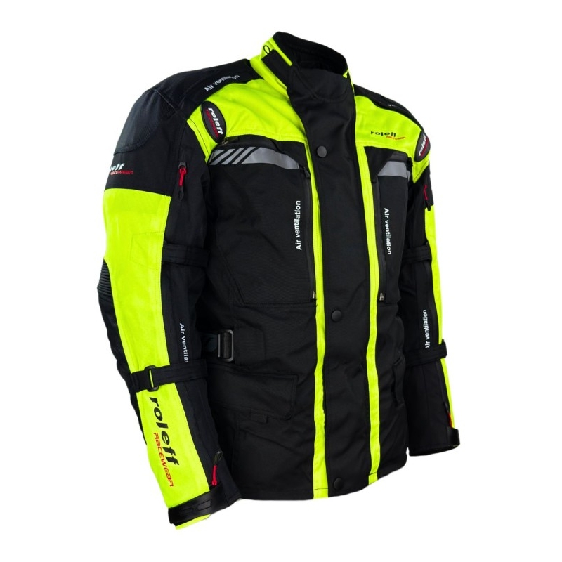 Motociklininko striukė Roleff Kodra Enduro black-fluo yellow