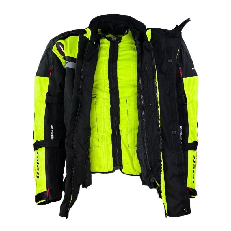Motociklininko striukė Roleff Kodra Enduro black-fluo yellow