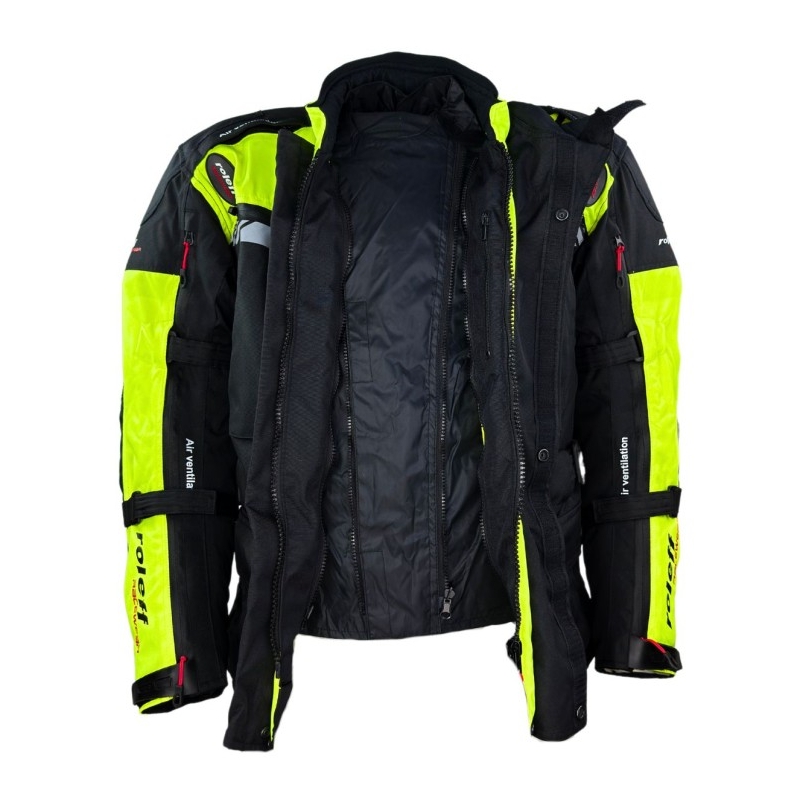 Motociklininko striukė Roleff Kodra Enduro black-fluo yellow