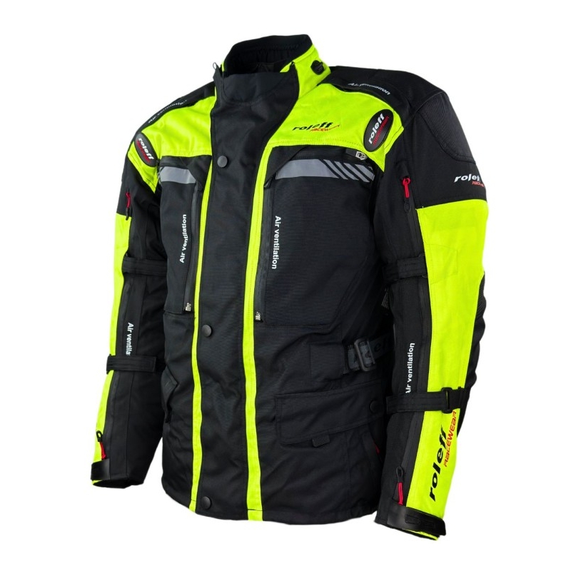 Motociklininko striukė Roleff Kodra Enduro black-fluo yellow