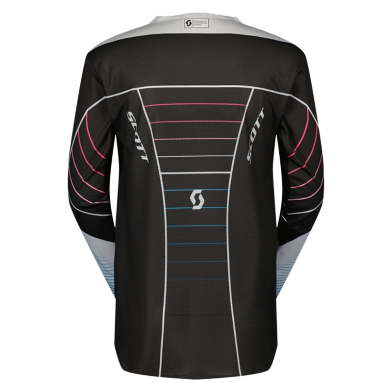 Motokroso marškinėliai SCOTT Podium PRO blue-pink