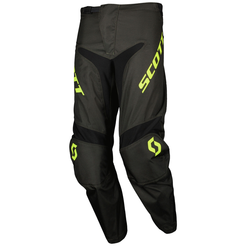 SCOTT Compete motokroso kelnės juoda-fluo geltona