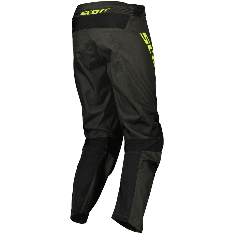SCOTT Compete motokroso kelnės juoda-fluo geltona