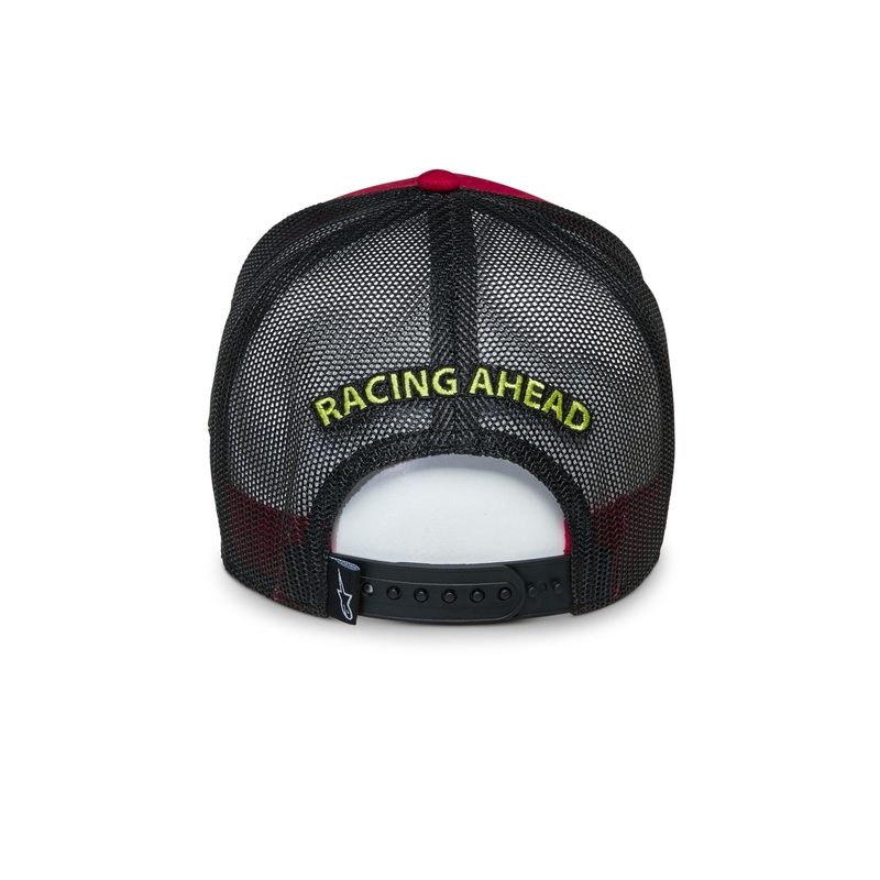 Alpinestars Exceed Trucker kepurė raudona ir juoda