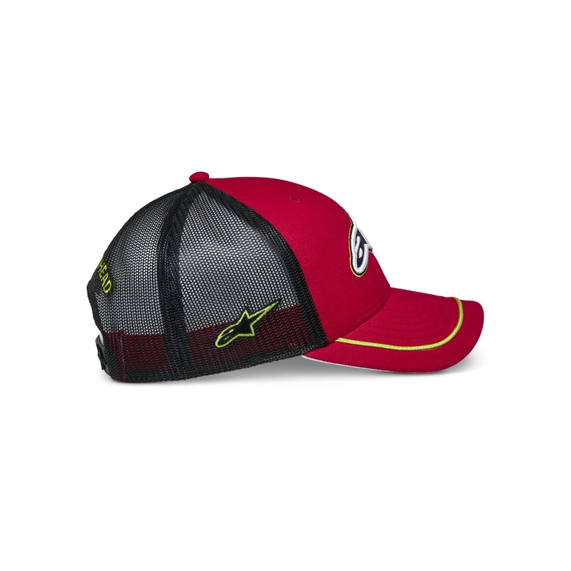 Alpinestars Exceed Trucker kepurė raudona ir juoda