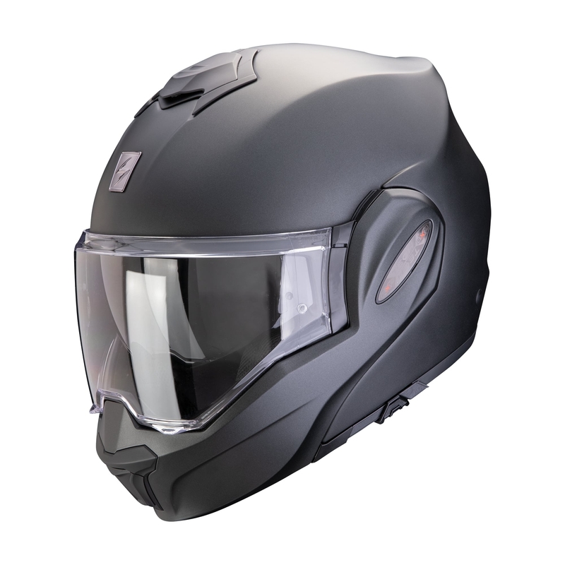 Překlápěcí přilba Scorpion EXO-TECH EVO PRO SOLID perleťově matná černá - II. jakost