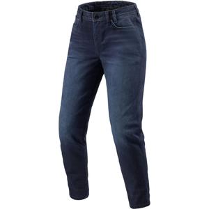 Moteriški "Revit Harper Tapered Washed Washed Dark Blue" motociklininkų džinsai
