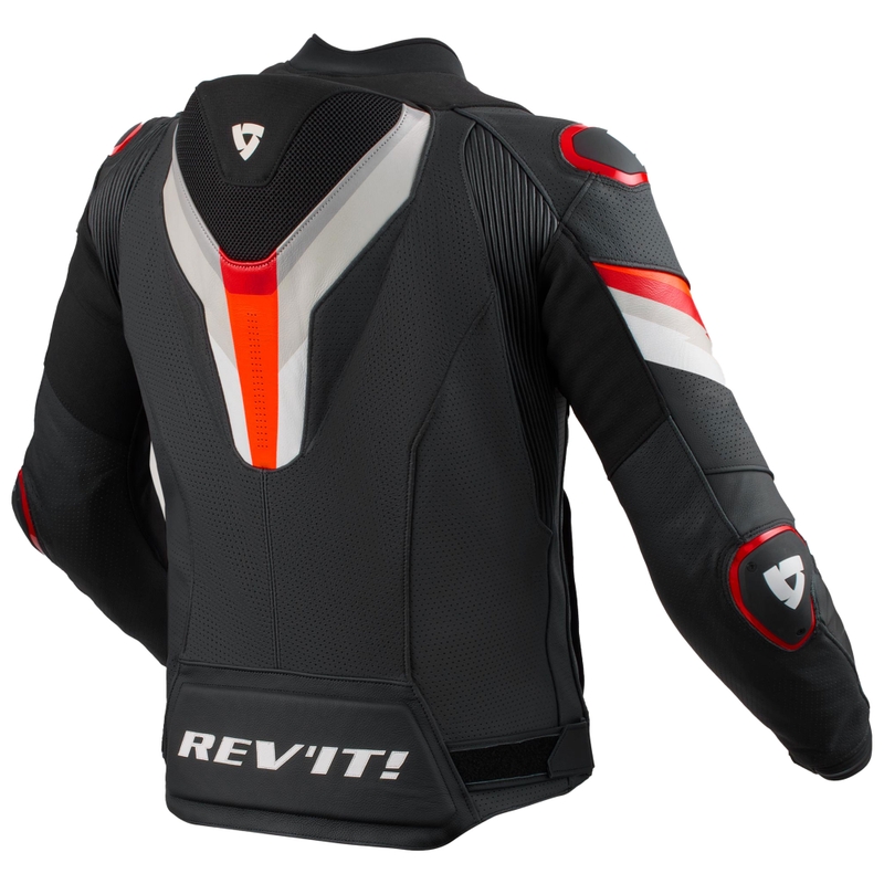 "Revit Quantum 3 Pro" juoda/raudona motociklininko striukė