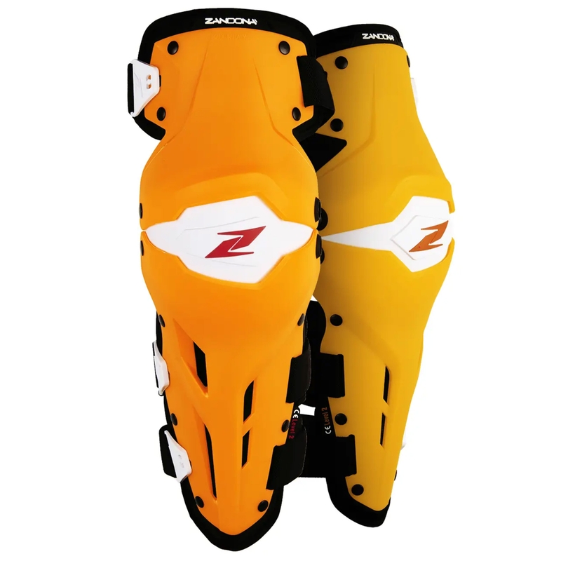 Kelių apsaugos motociklui Zandona X-Treme Kneeguard oranžinės ir baltos spalvos