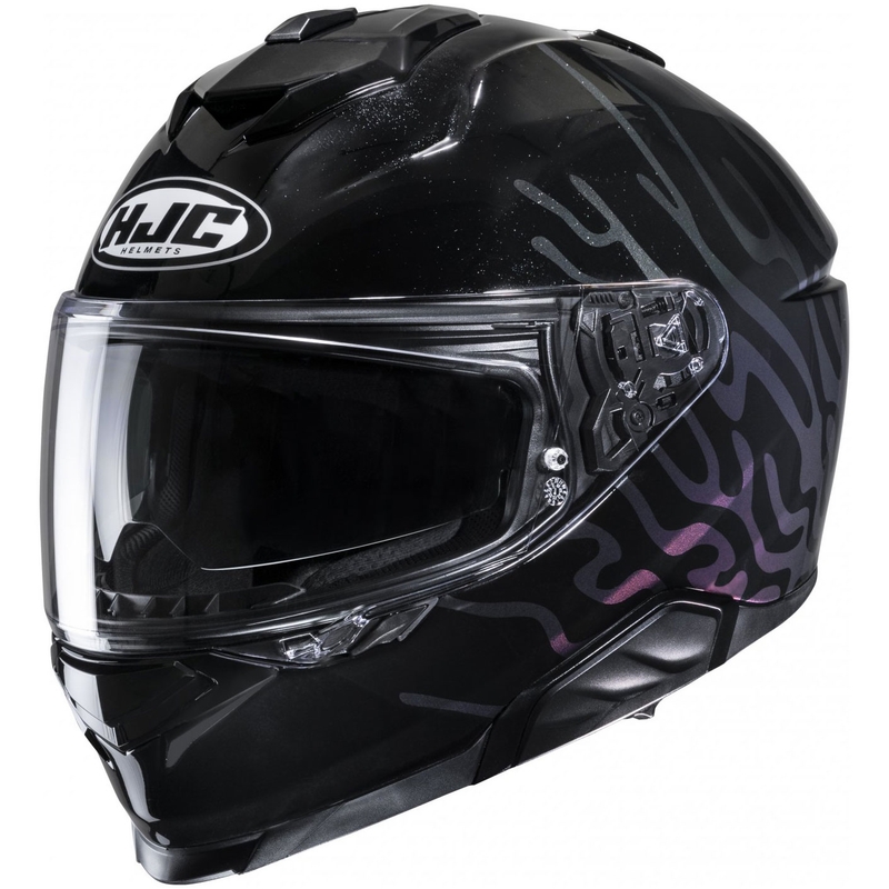 HJC i71 Celos MC5 integralus motociklininko šalmas juodas-violetinis-sidabrinis