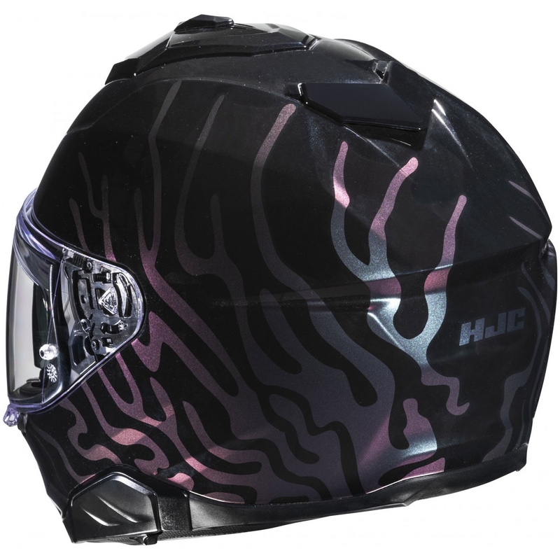 HJC i71 Celos MC5 integralus motociklininko šalmas juodas-violetinis-sidabrinis