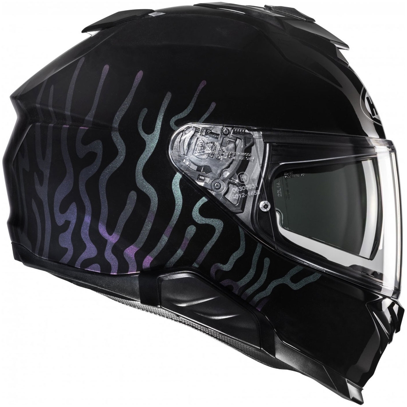 HJC i71 Celos MC5 integralus motociklininko šalmas juodas-violetinis-sidabrinis