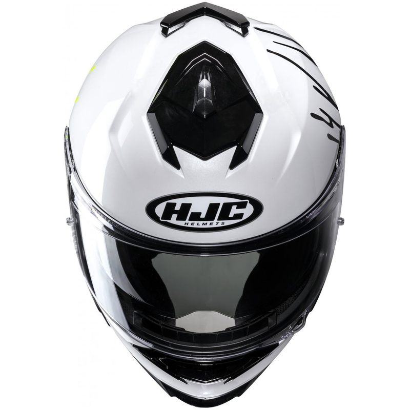Integruotas motociklininko šalmas HJC i71 Celos MC3H balta-juoda-geltona