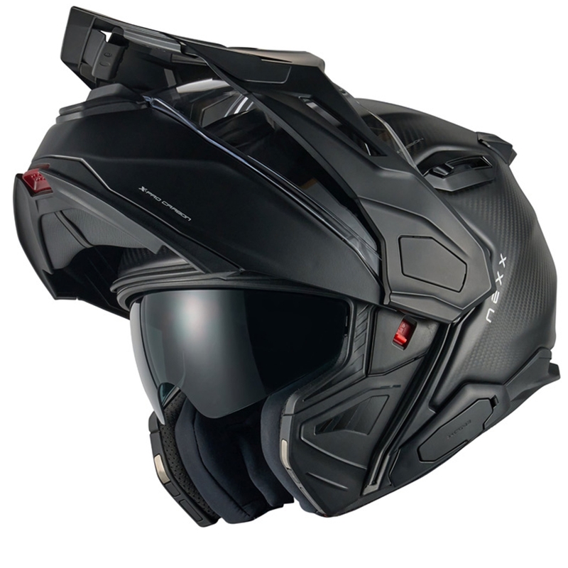 Apverčiamas motociklininko šalmas "Nexx X.Lifecountry Zero PRO" matinės juodos spalvos išpardavimas