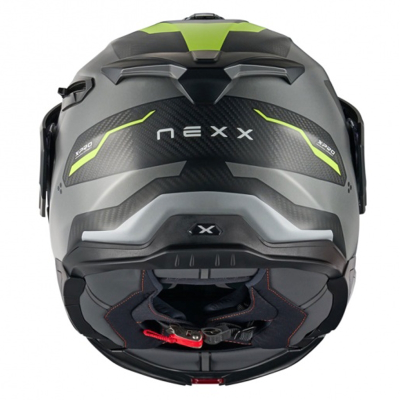 Apverčiamas motociklininko šalmas "Nexx X.Lifecountry Terra" matinis pilkai geltonas