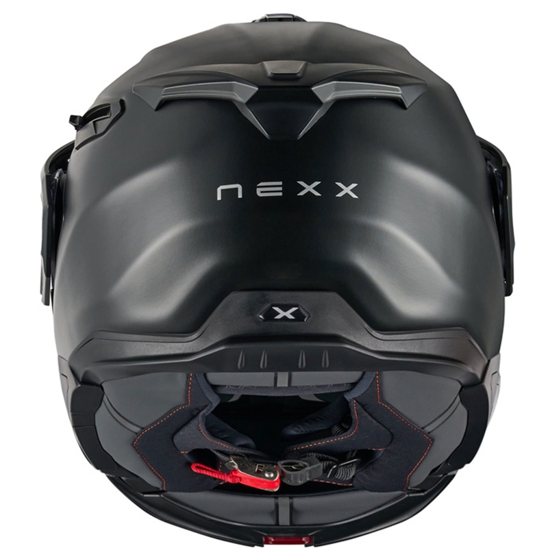 Apverčiamas motociklininko šalmas "Nexx X.Lifecountry Plain" matinės juodos spalvos išpardavimas