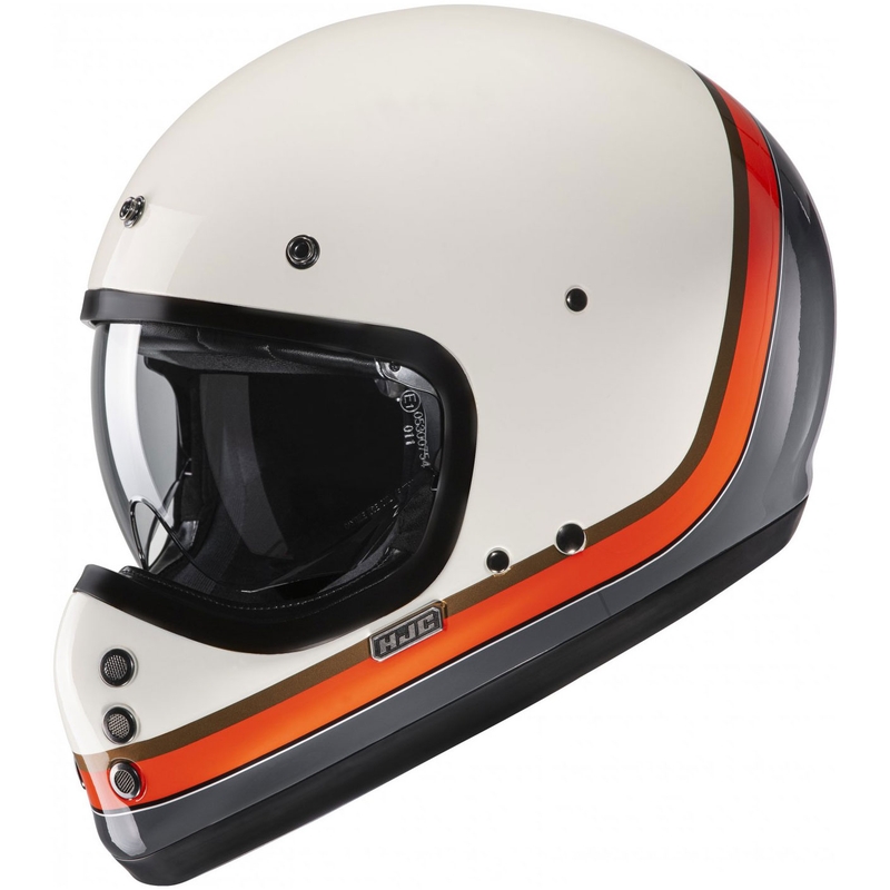 Integruotas motociklininko šalmas HJC V60 Scoby MC7 beige-black-orange-grey