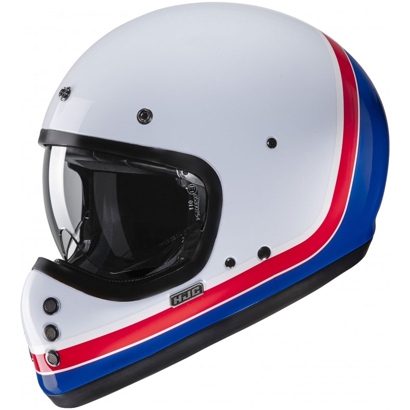 HJC V60 Scoby MC21 integralus motociklininko šalmas baltai-raudonai-mėlynas