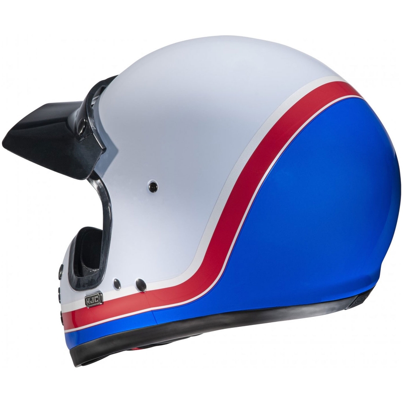 HJC V60 Scoby MC21 integralus motociklininko šalmas baltai-raudonai-mėlynas