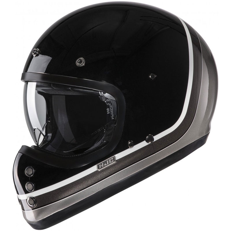 HJC V60 Scoby MC5 juodas-baltas-pilkas integralus motociklininko šalmas