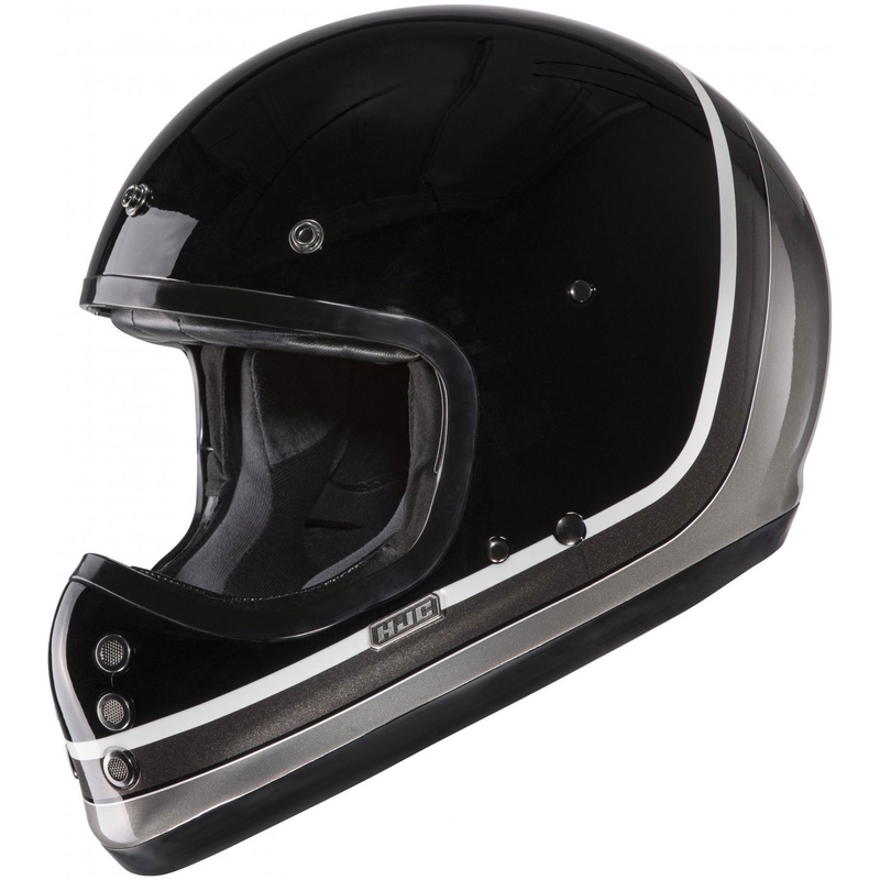 HJC V60 Scoby MC5 juodas-baltas-pilkas integralus motociklininko šalmas