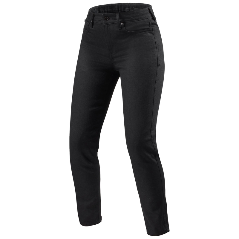 Revit Marzia Skinny Moteriški apkarpyti motociklininko džinsai Black