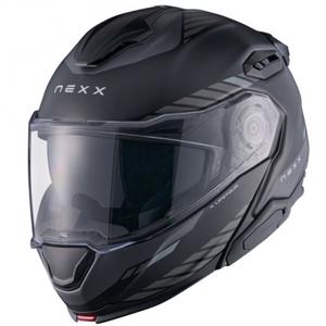 Apverčiamas motociklininko šalmas Nexx X.Lifetour Globe matinis juodai pilkas