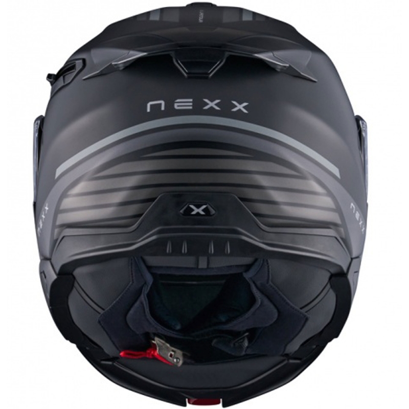 Apverčiamas motociklininko šalmas Nexx X.Lifetour Globe matinis juodai pilkas